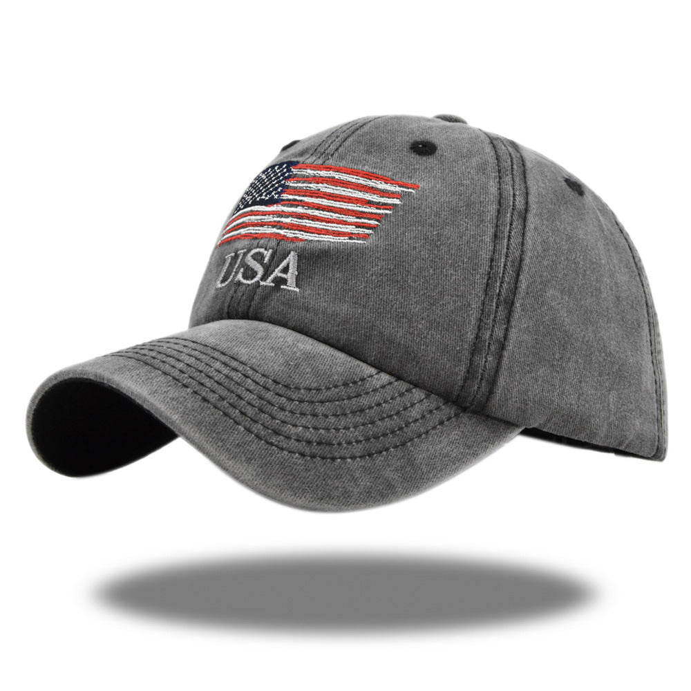 Wholesale American Flag Embroidered Vintage Independence Day Hat Embroidered Baseball Cap ACC-HT-YMX010