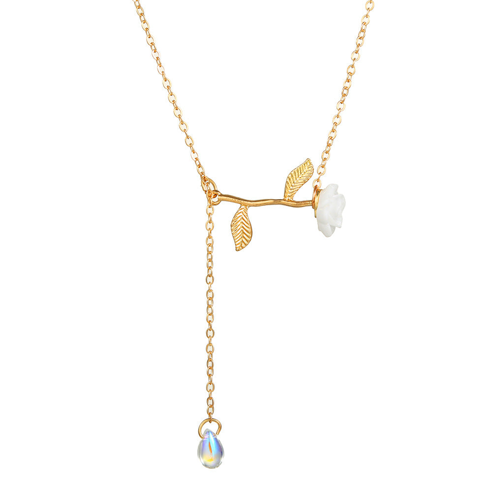 Wholesale Vintage Rose Flower Necklace Alloy Necklaces ACC-NE-ZhuJi010