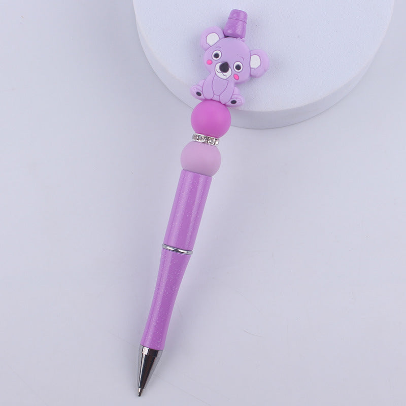 Wholesale  creative cartoon animal Kaola elephant silicone beads beaded pen