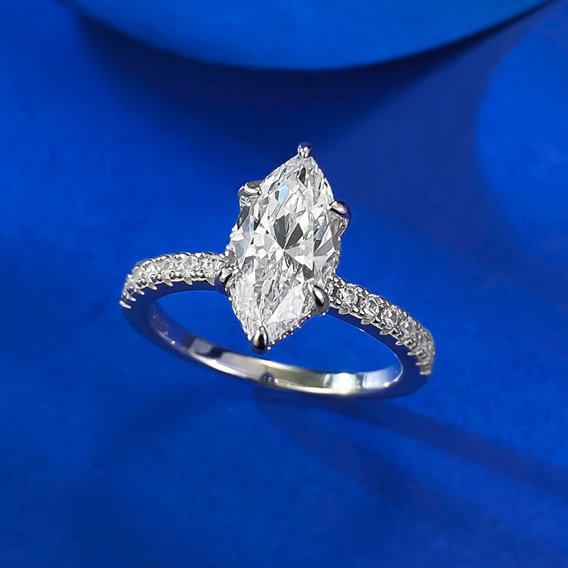 Wholesale S925 Silver Crown Goddess Marquise Ring