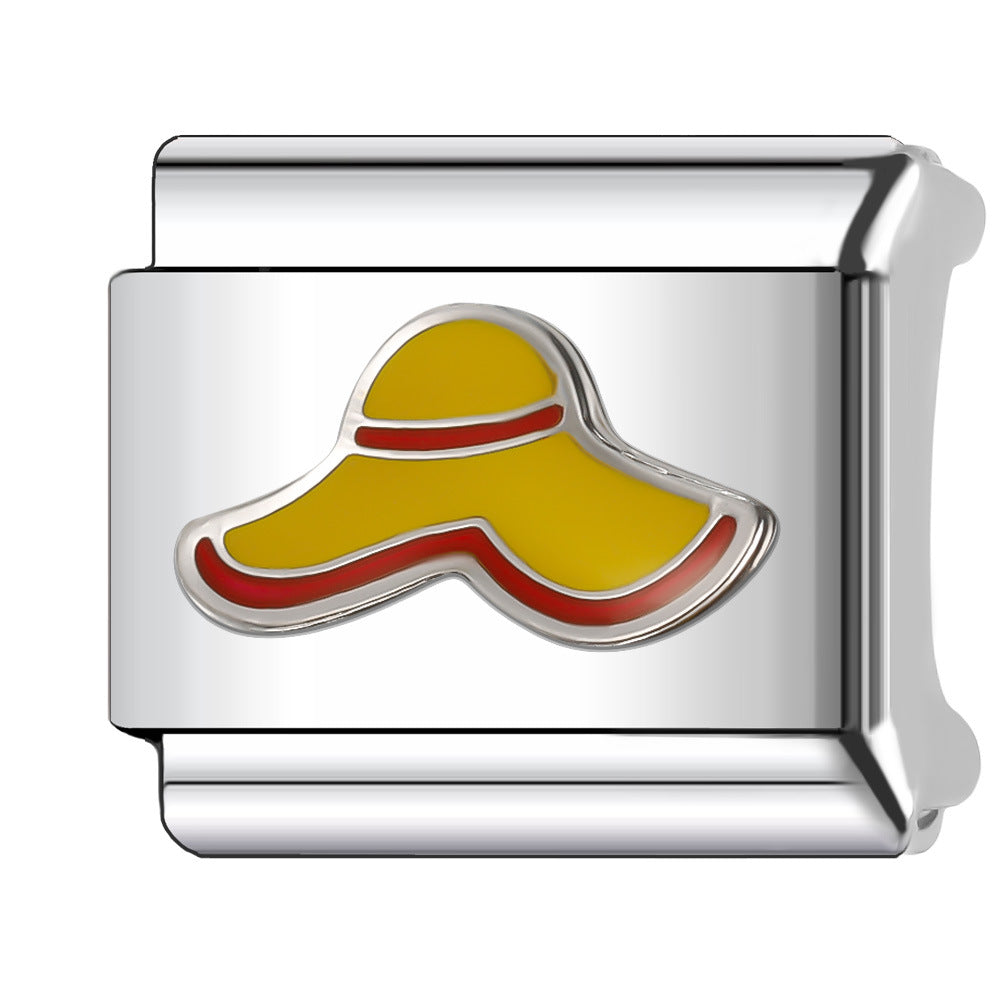 Wholesale Italian Charm Bracelet 9mm DIY Splicing Creative Pattern Stainless Steel Composable Bracelet