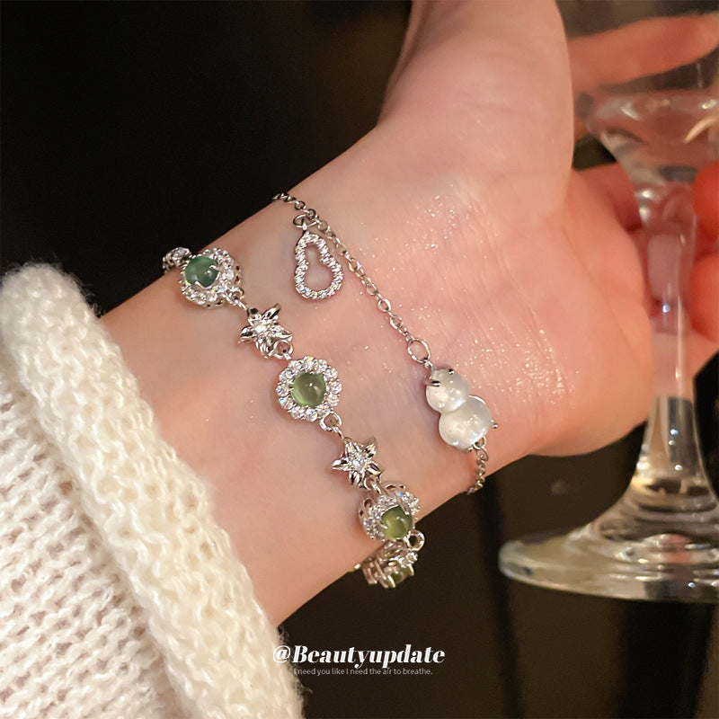 Wholesale  copper zircon flower bracelet