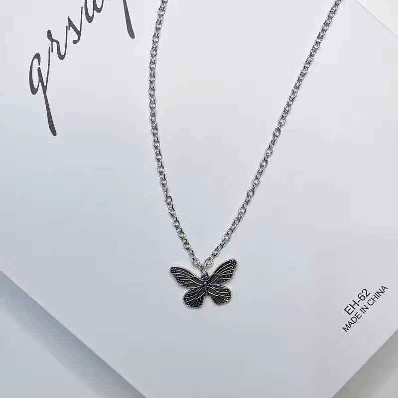 Wholesale Vintage Butterfly Necklace  Hip-Hop All-Match Pendant Necklaces
