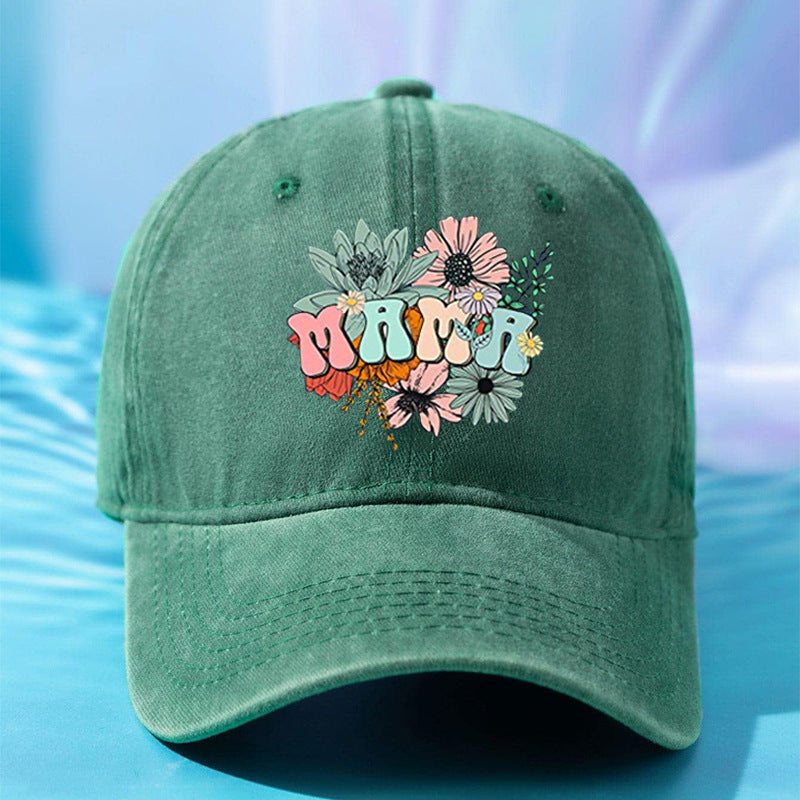 Wholesale MAMA Flower Printed Cotton Baseball Hat ACC-HT-TangQiu002