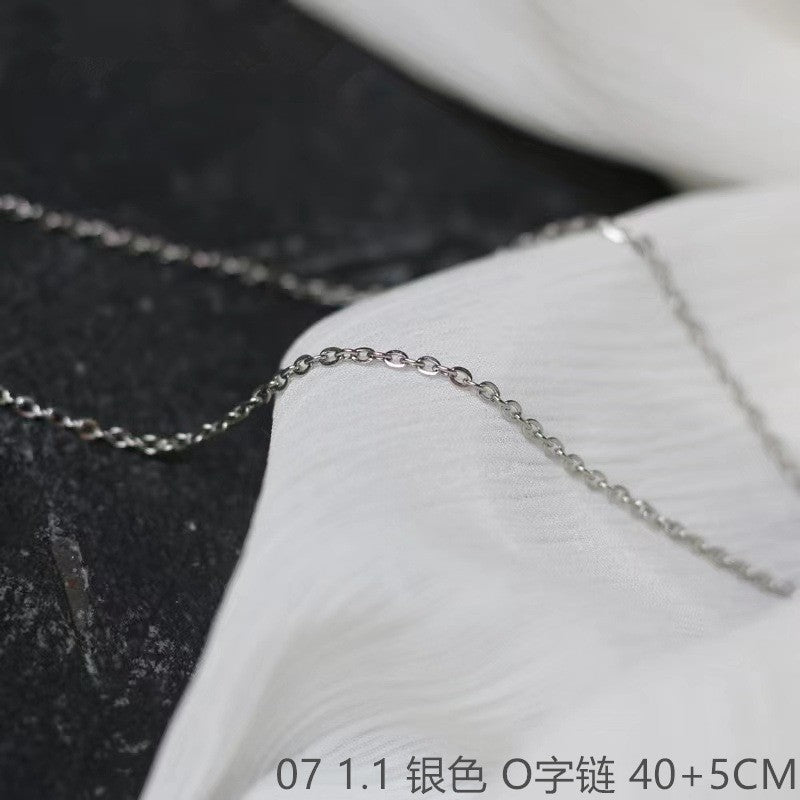 Wholesale Cross chain box chain snake bone chain titanium steel plated 24k golden sunflower clavicle chain