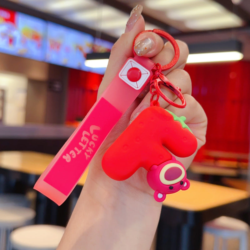 Wholesale Cartoon English Alphabet Animal Story Keychain