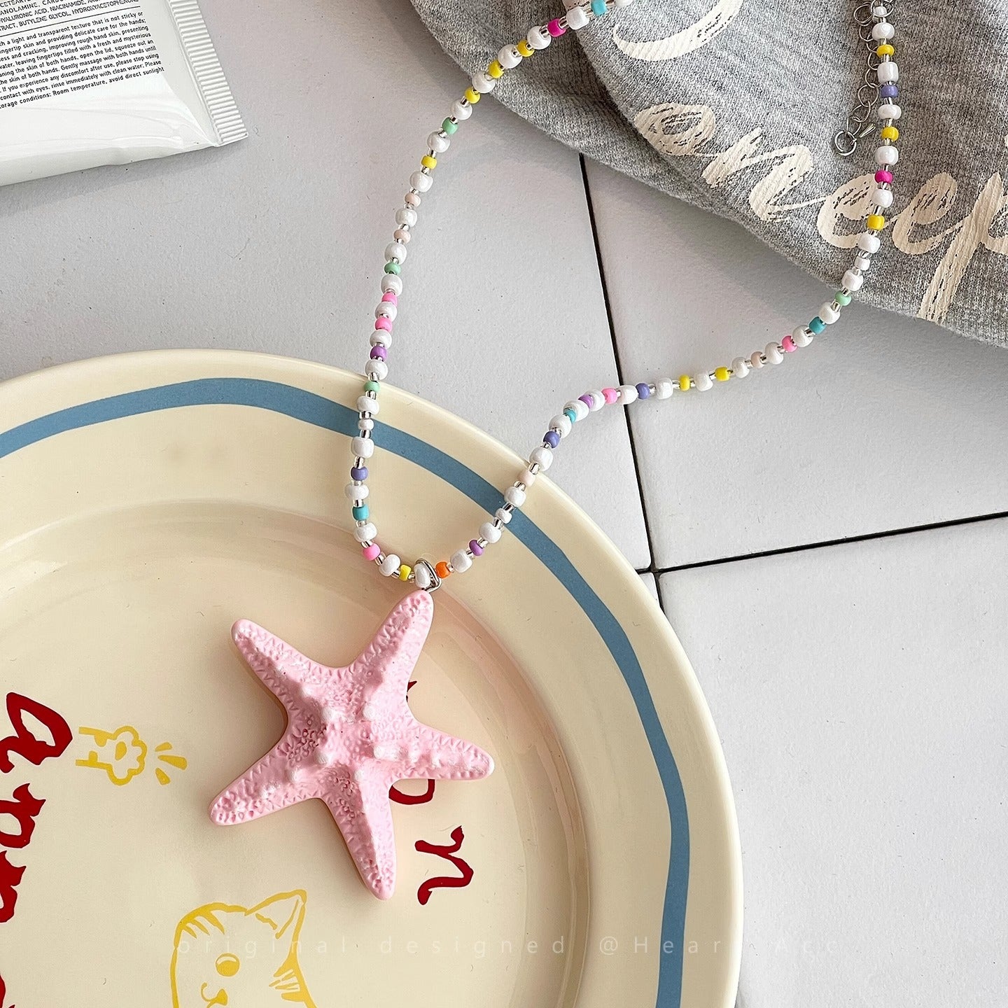 Wholesale Summer Island Style Starfish Beaded Choker Necklace