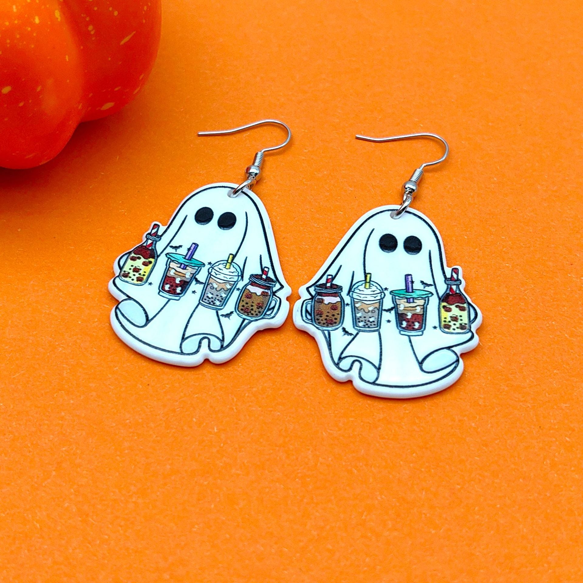 Wholesale Halloween Ghost Acrylic Earrings ACC-ES-Xizhao010
