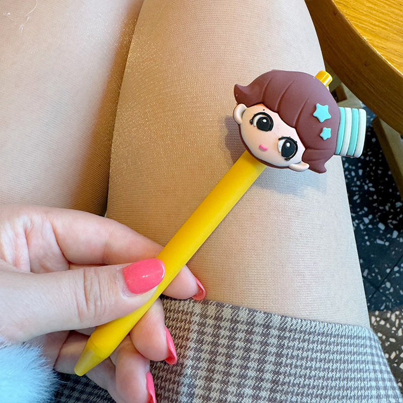 Wholesale Cute Super Cute Creative Girl's Stationery Water-based Black Ballpoint Pen