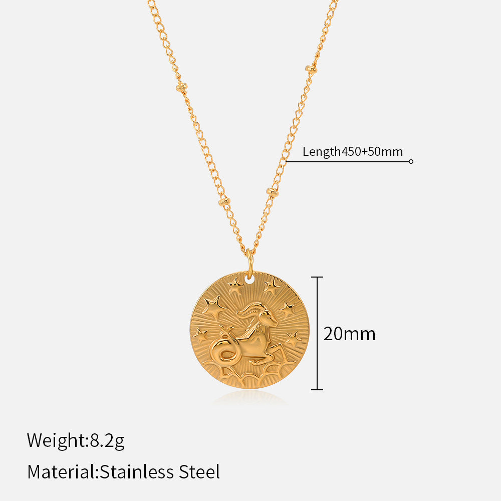 Wholesale Twelve Constellations Stainless Steel Necklace