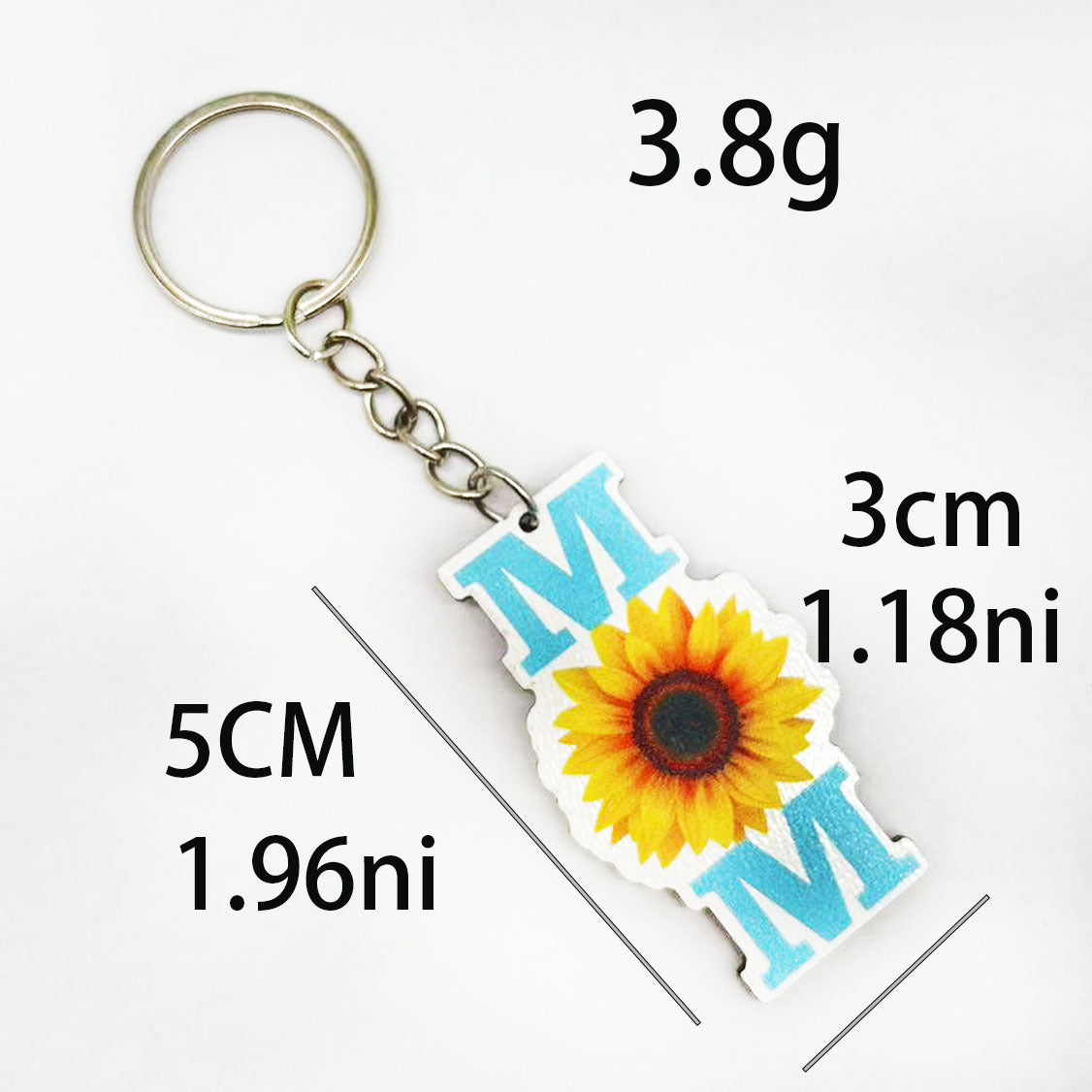 Wholesale Mother's Day Leopard Sunflower MOM Keychain Leopard Print ACC-KC-TuoYi008