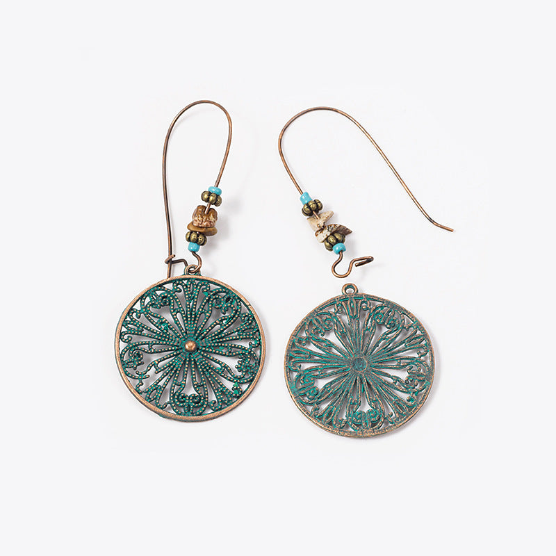 Wholesale Bohemian Vintage Dream Catcher Earrings Alloy Jewelry Boutique Resale Gift