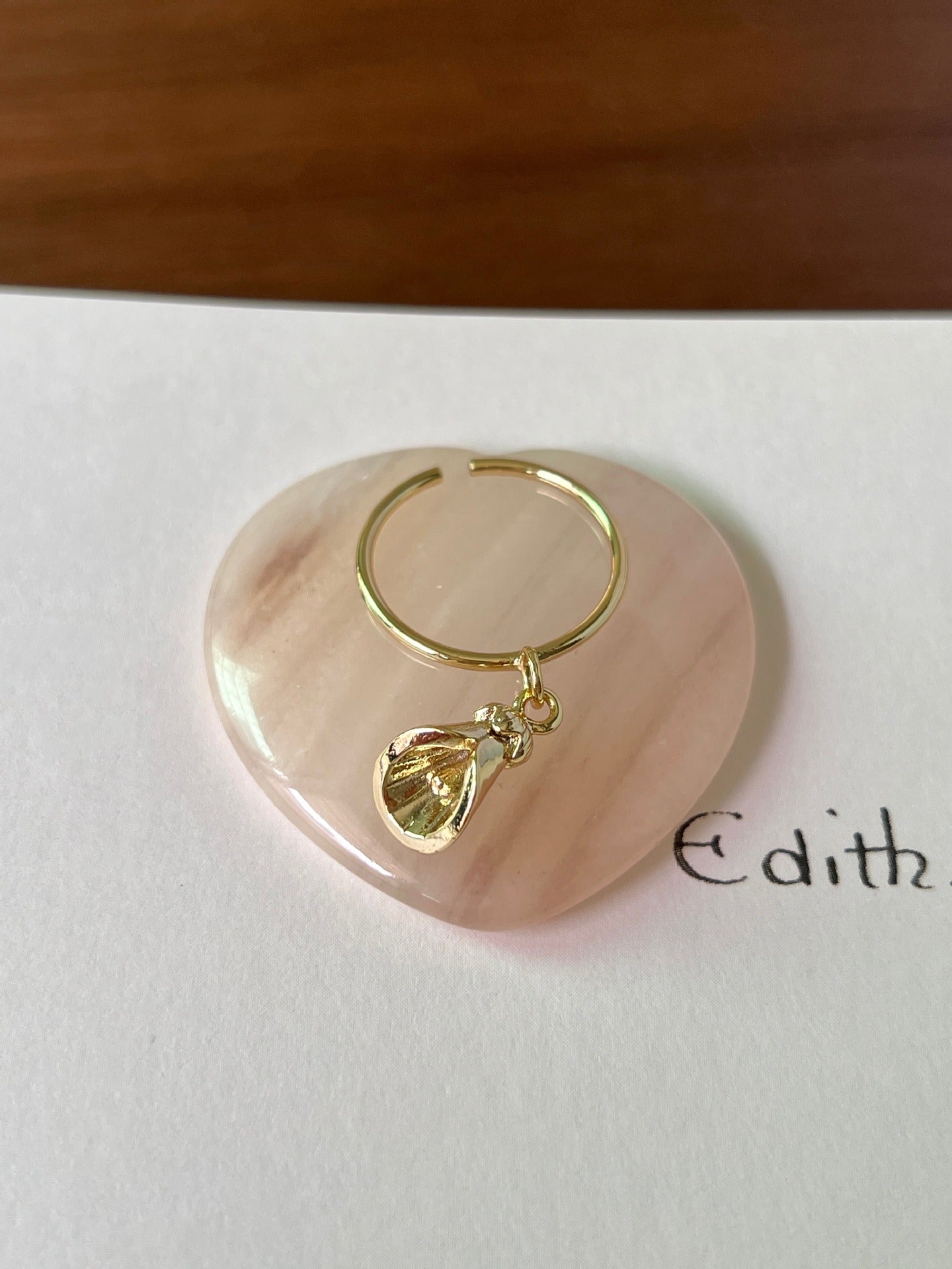 Wholesale Row Diamond Enamel Decoration Butterfly Four-leaf Clover Ring