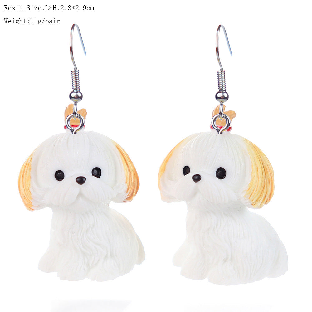 Wholesale Cartoon Cute Three-dimensional  Puppy Doll Earrings
