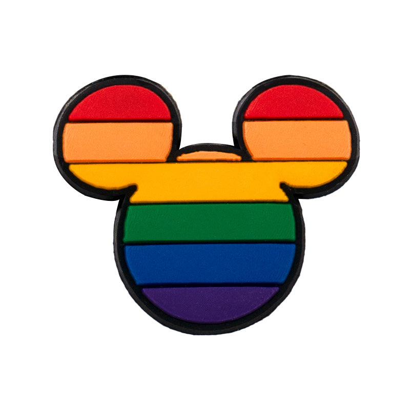 Wholesale 100pcs Random Rainbow Shoes Accessories Shoes Charms