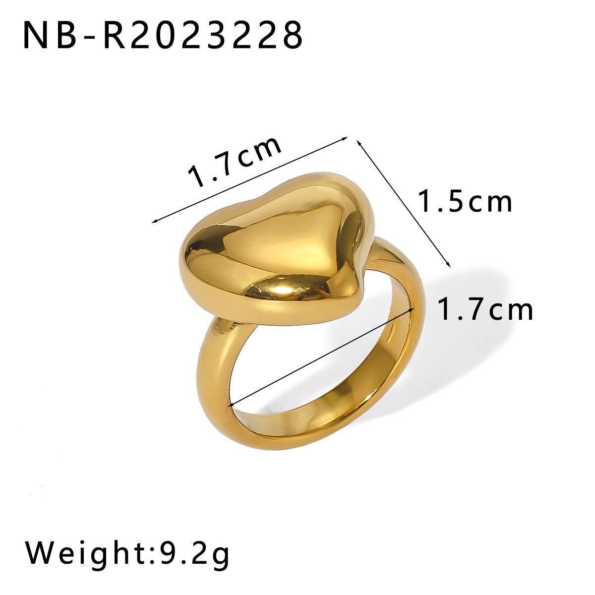 Anillo de acero de titanio de amor geométrico de forma geométrica al por mayor