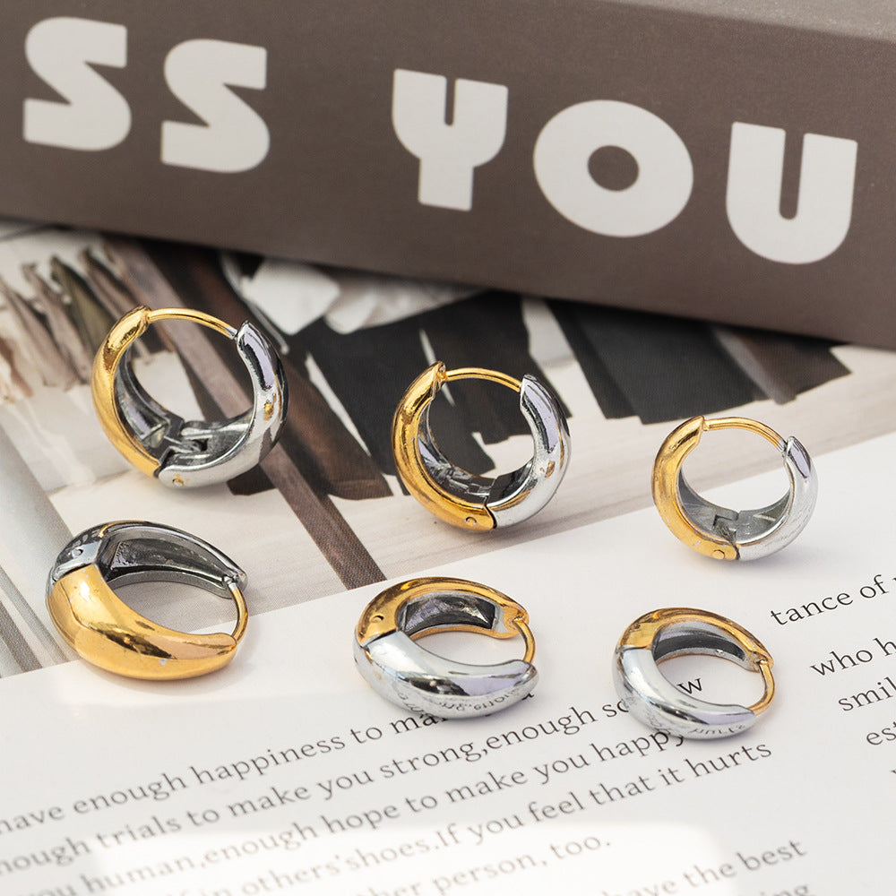 Wholesale Minimalist 18K Gold Plated Stainless Steel Earrings Fashion Accessory for Boutique Resale