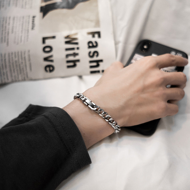 Wholesale Titanium Steel Buckle Cuban Bracelet ACC-BT-Meihun001