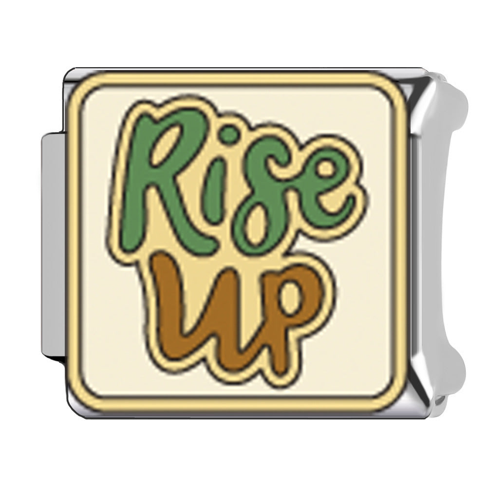 Wholesale Italian Charm Bracelet 9mm DIY Mother' s Day  Creative Stainless Steel Composable Bracelet