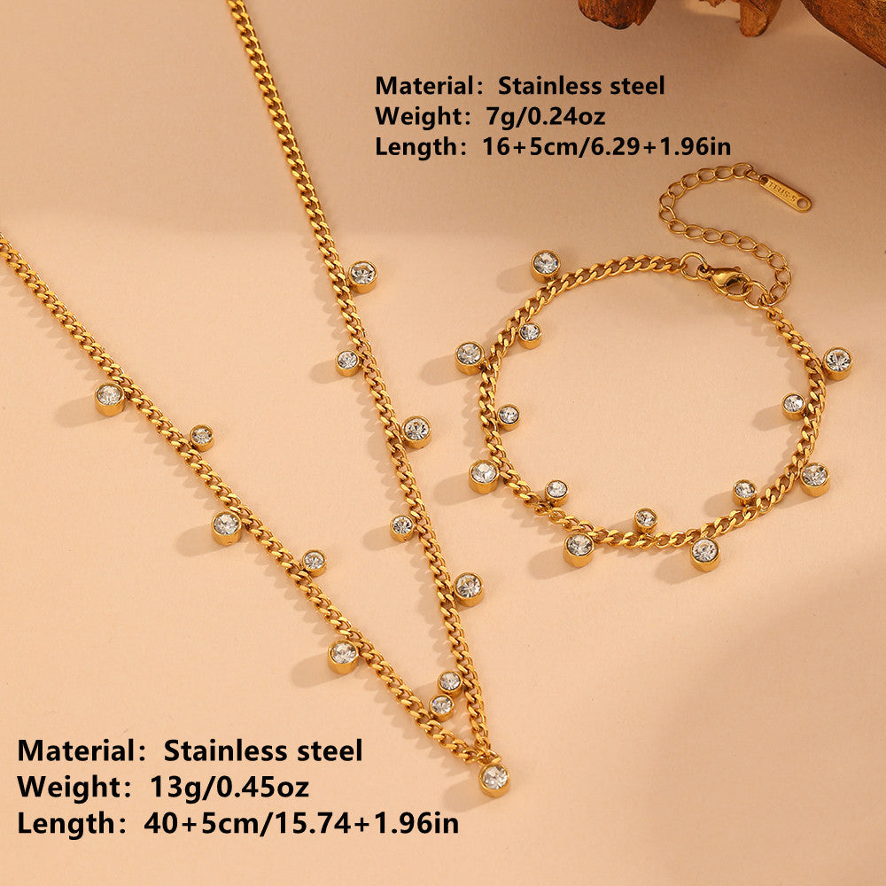 Wholesale Titanium Steel Necklace Jewelry Set