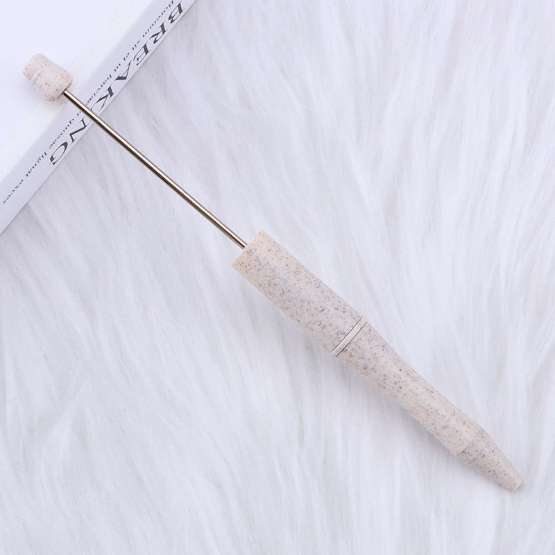 Wholesale 5pcs Beadable Pens Environmentally Friendly Wheat Straw DIY Beaded Pens ACC-PN-JinBN012
