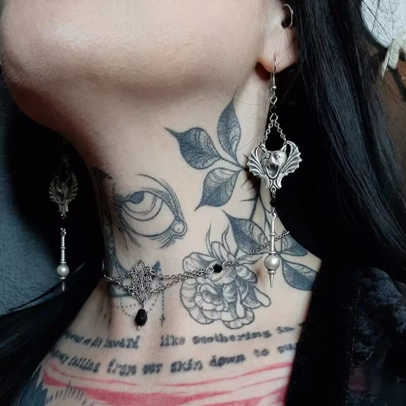 Wholesale Gothic Victoria Rose Crystal Necklace