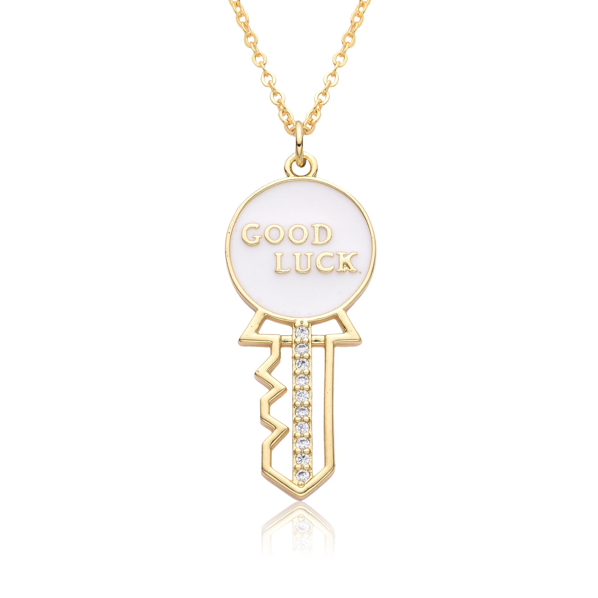 Wholesale 18K gold color protection lovely key necklace
