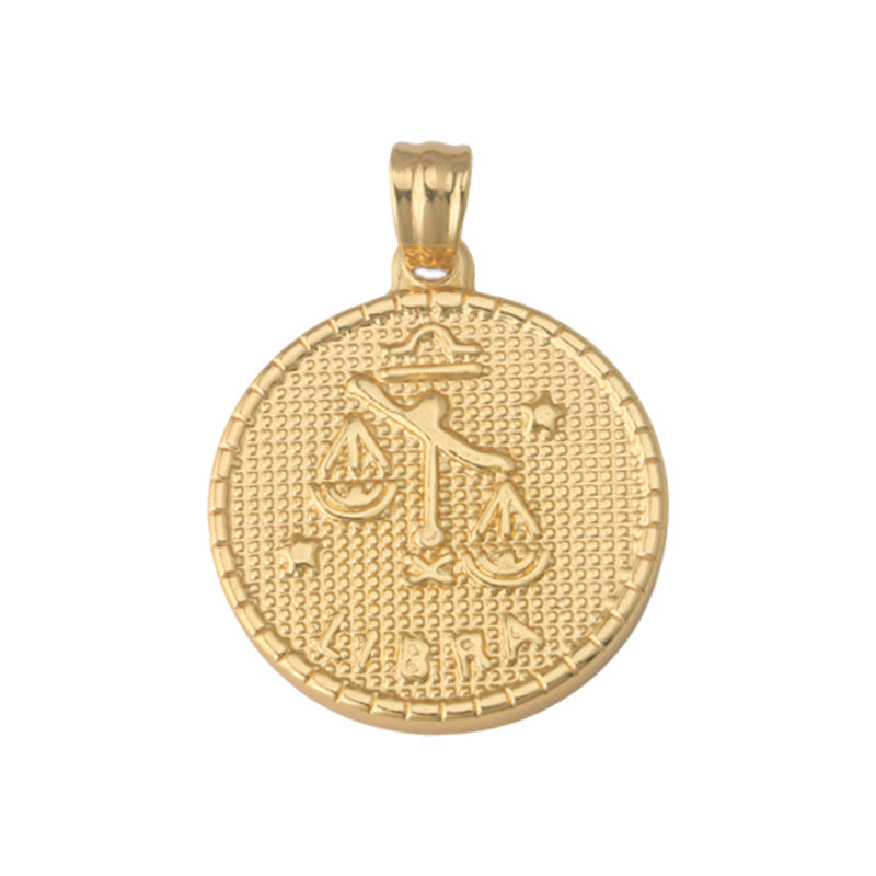 Wholesale Stainless Steel Gold Twelve Contion Pendant