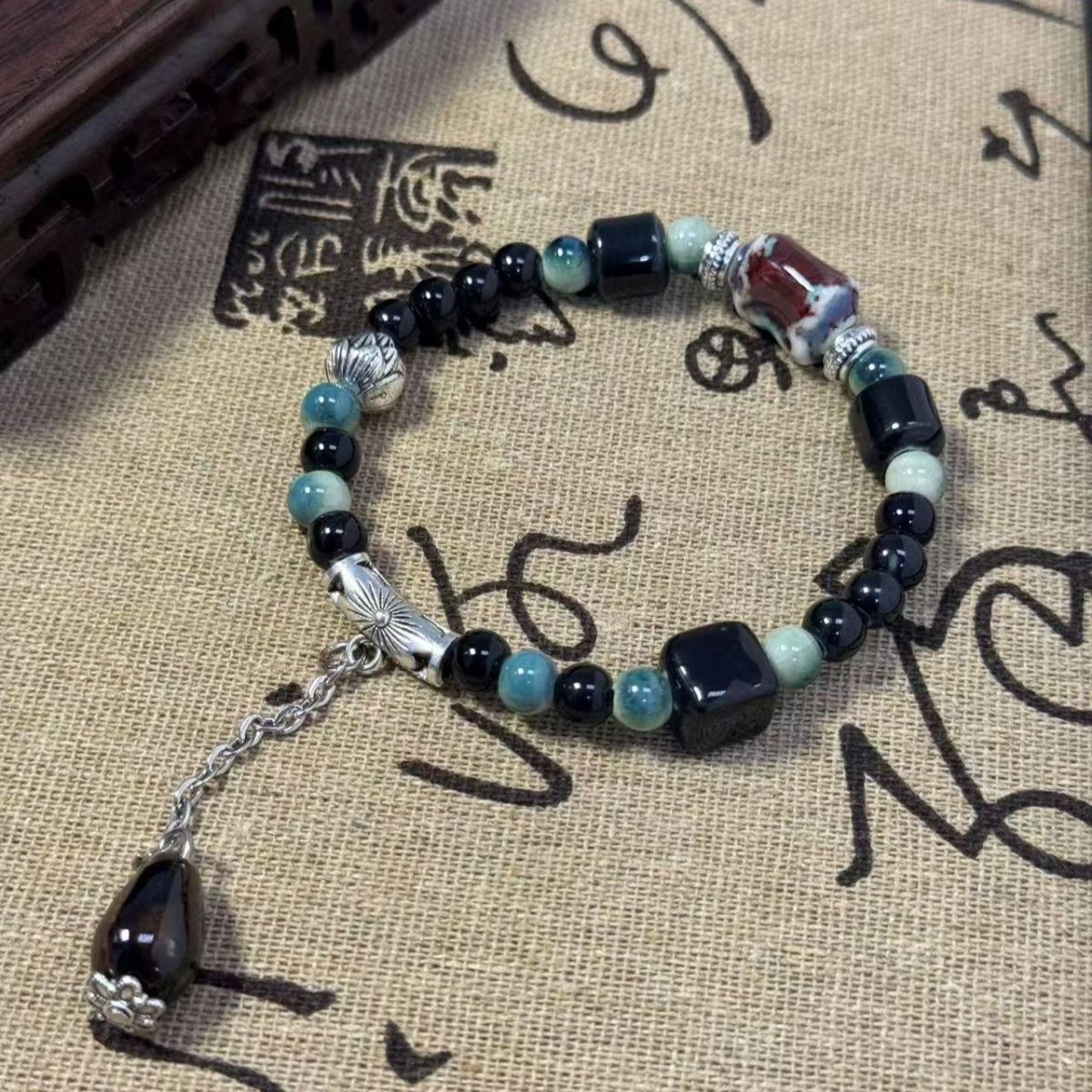 Wholesale Leaf Design Ceramic Beaded Bracelet - Trendy Unisex Fashion Accessory for Boutique Resale