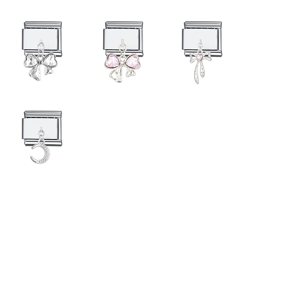 Wholesale Italian Charm Bracelet 9mm DIY Splicing Cute Creative Pendant Stainless Steel Composable Bracelet