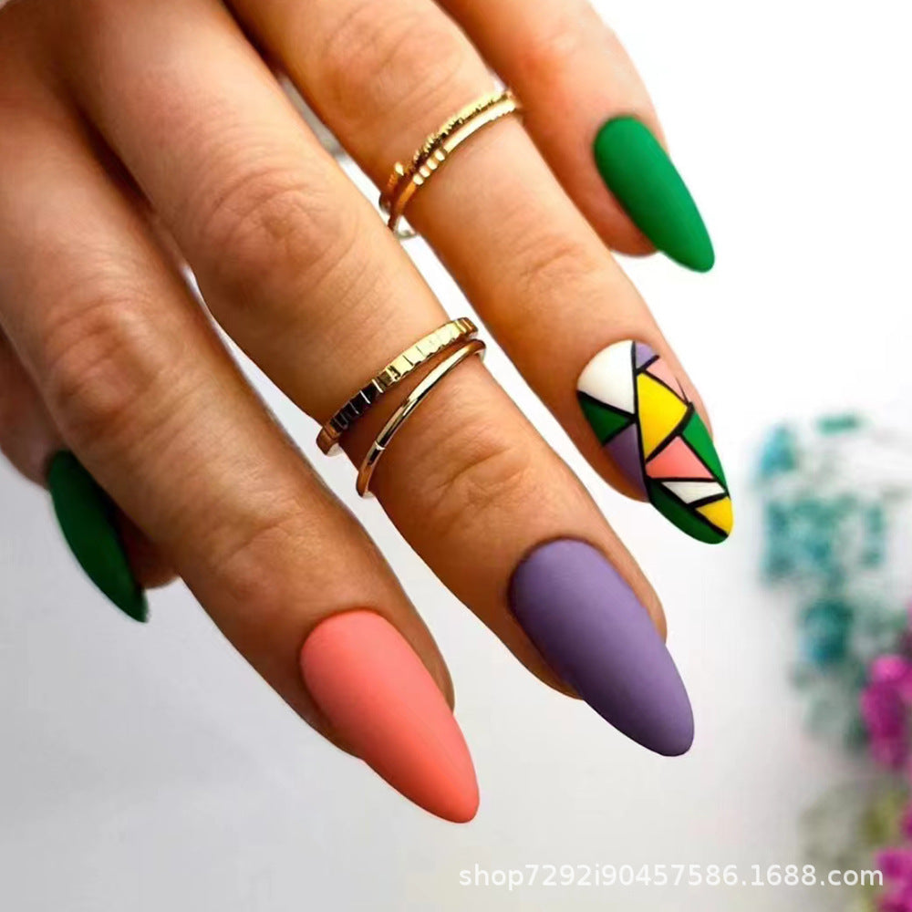 Wholesale 24 Pieces/box Press-on Nails Kits Nail Stickers ACC-NS-XingNai011