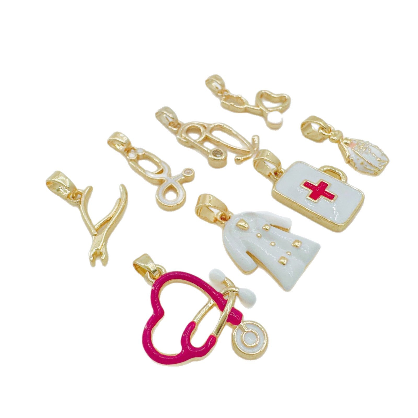 Wholesale Medical Stethoscope Necklace Pendant,  Chic Fashion Accessory for Nurse Gift Boutique