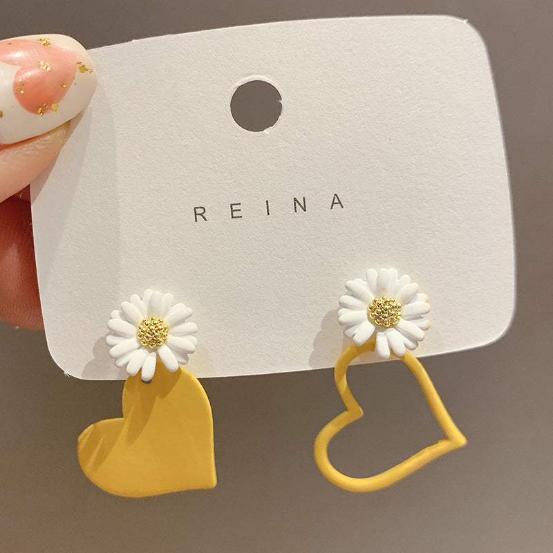 Wholesale Yellow Flower Butterfly Simple Earrings ACC-ES-Weim004