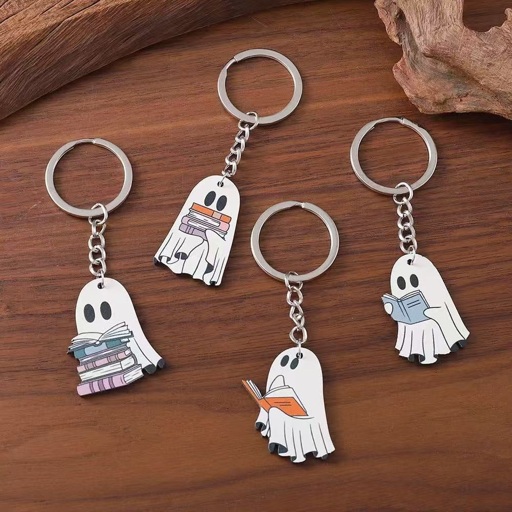 Wholesale Acrylic  Ghost Book Keychain Gift For Book Lovers Resale