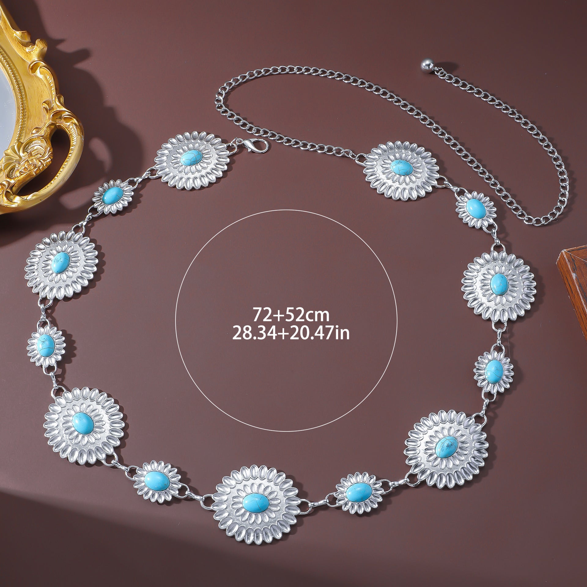 Wholesale Vintage Bohemian Turquoise Sunflower Body Jewelry