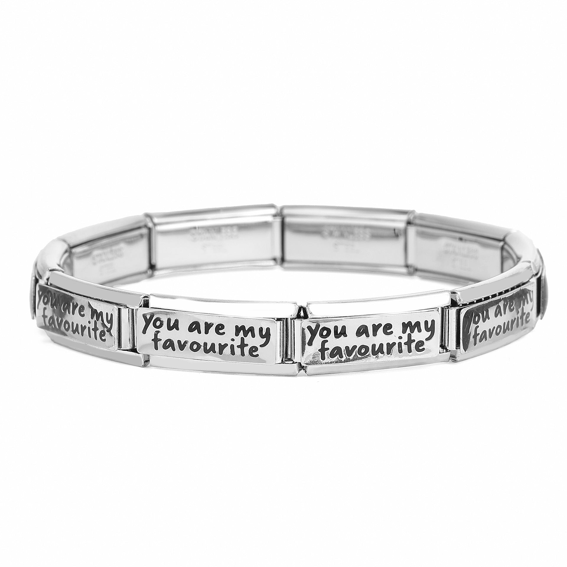 Wholesale 2pcs Italian Charm Bracelet 9mm DIY Spliced Removable Stainless Steel Letters Composable Bracelet ACC-BT-XY037