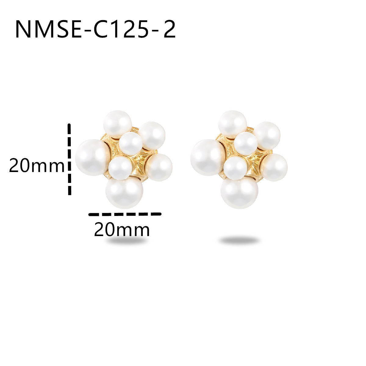 Wholesale  Light Luxury Gold Pearl Stainless Steel Earrings