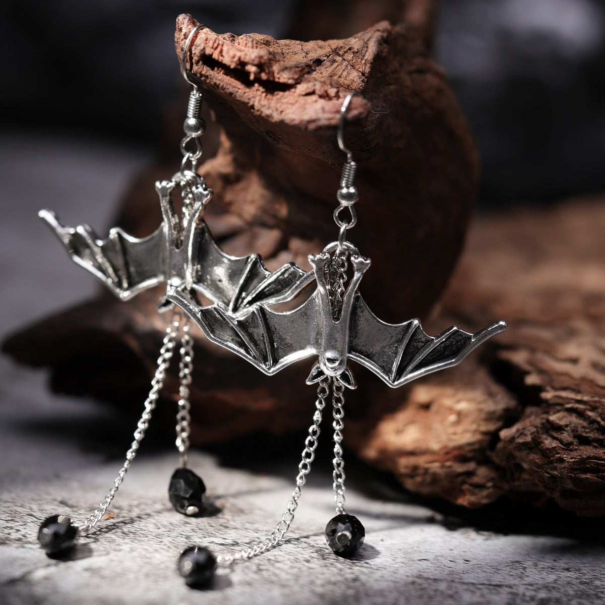 Wholesale Dark Gothic Bat Earrings Punk Style Fashion Accessory for Gift