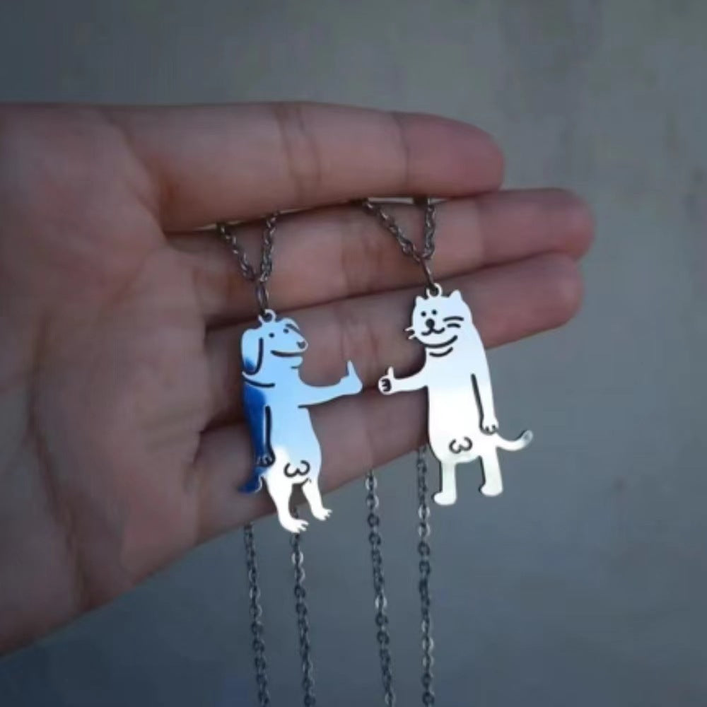 Wholesale Stainless Steel Funny Like Cartoon Animal Necklace