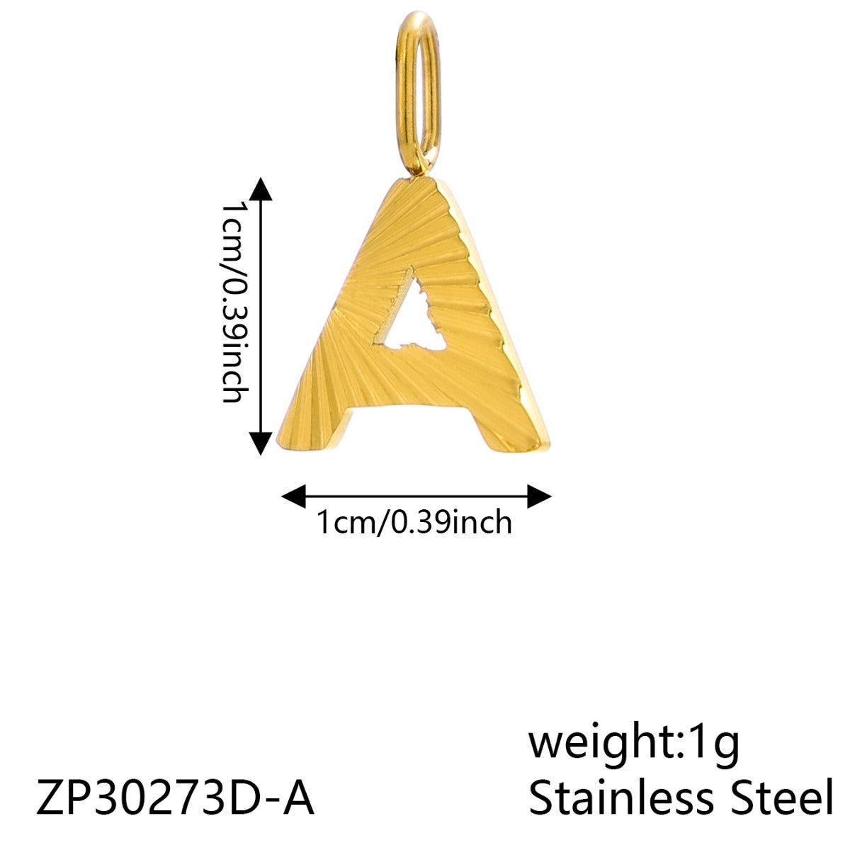 Wholesale 26 English letters stainless steel pendant