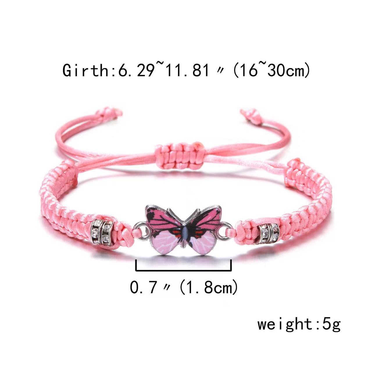 Wholesale hand-woven couple butterfly bracelet