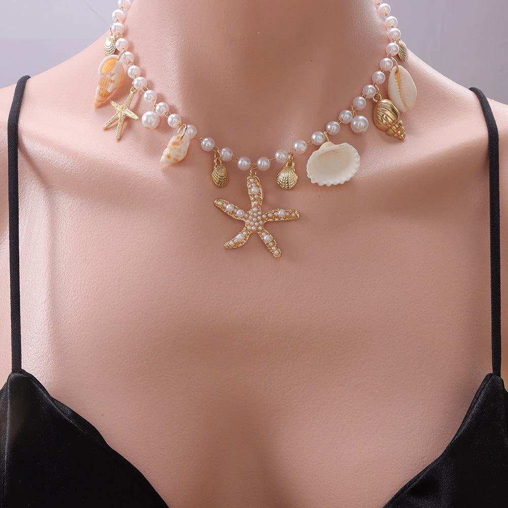 Wholesale Bohemian Summer Beach Seashell Choker Necklace