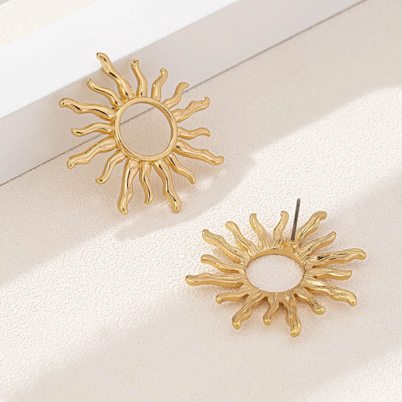 Wholesale Alloy Sunflower Earrings