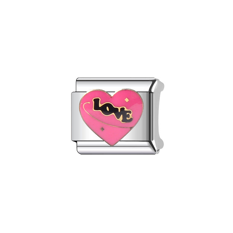 Wholesale Italian Charm Bracelet 9mm DIY Splicing Removable Love Cartoon Stainless Steel Composable Bracelet