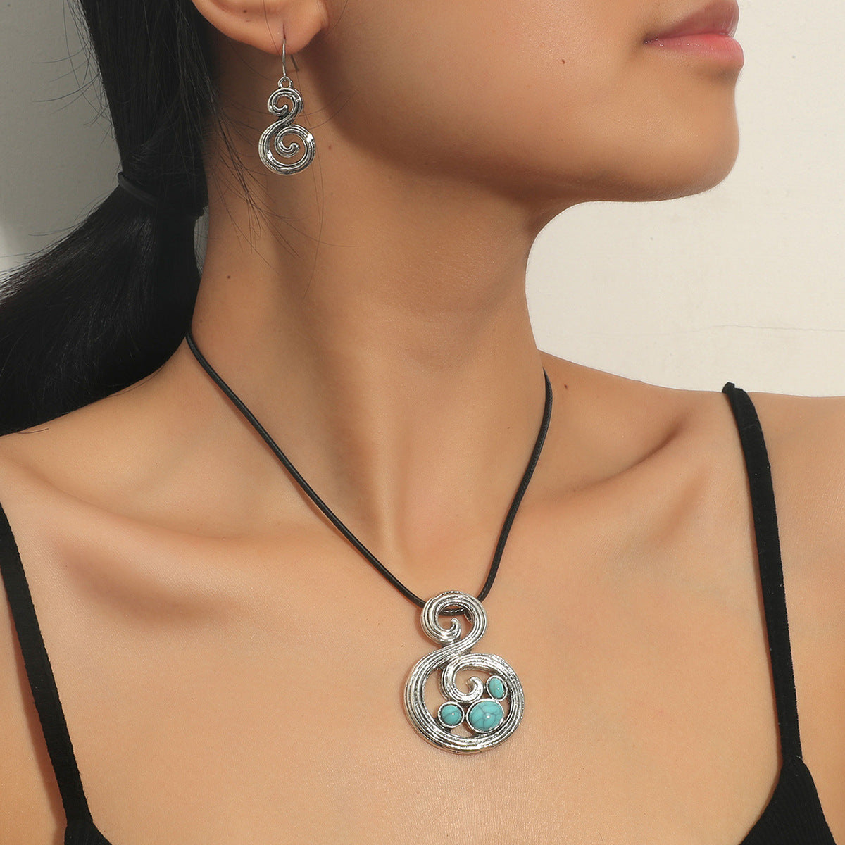 Wholesale Vintage Turquoise Alloy Necklace ACC-NE-JunJie005