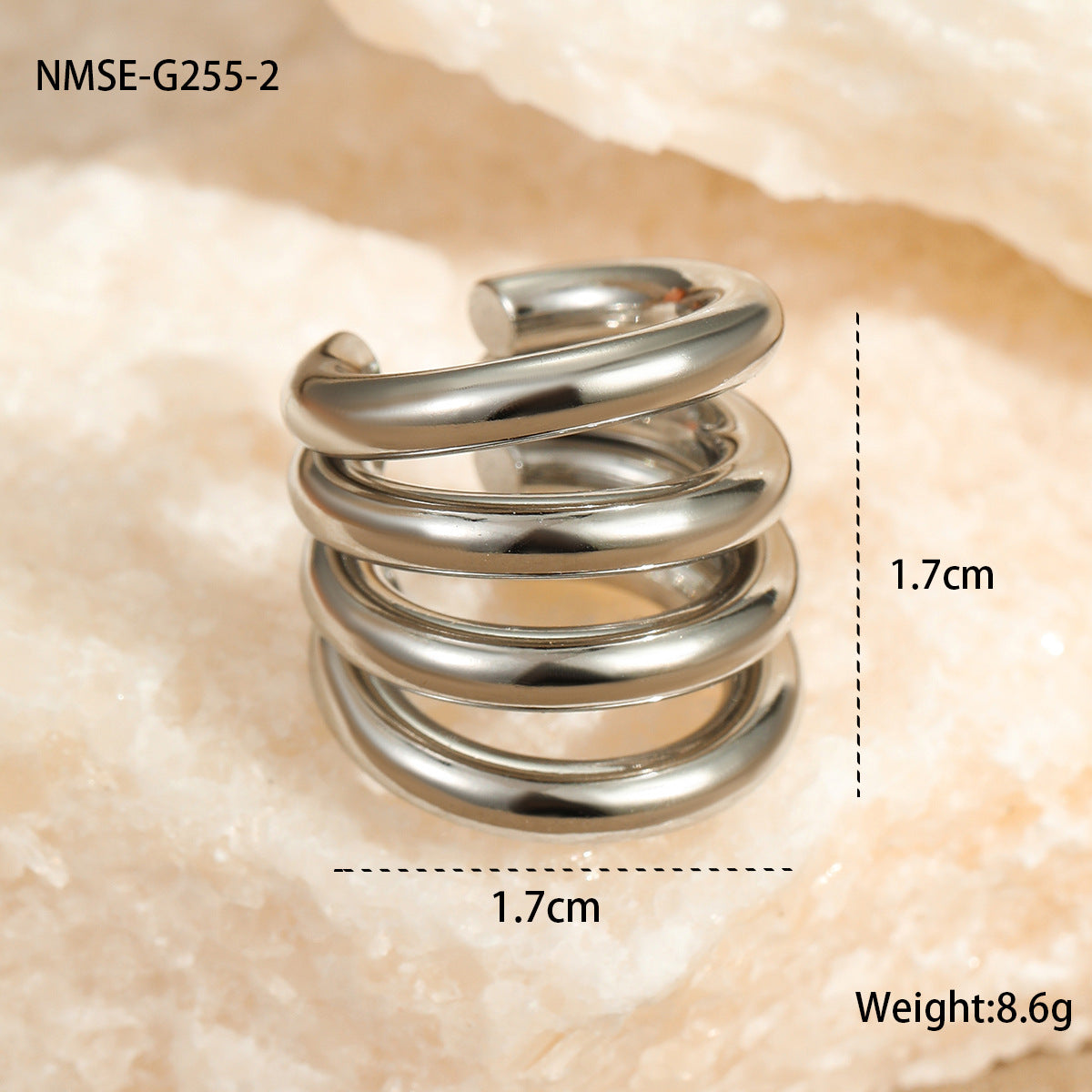 Wholesale  C- shaped ear clip without ear hole ear bone clip multi-layer earrings