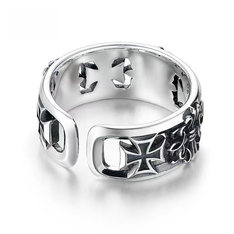 Wholesale Copper Electroplated Punk Style Ring,  Retro Hip-Hop Open Finger Jewelry for Everyday Wear