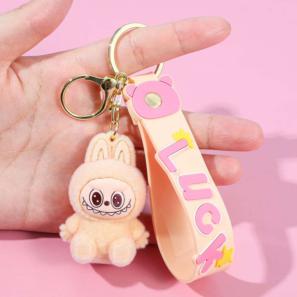 Wholesale Creative Cute Cartoon Flocking Keychain