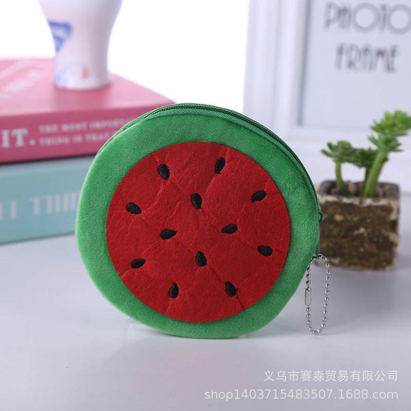 Wholesale Plush Colorful Pineapple Strawberry Cartoon Wallet