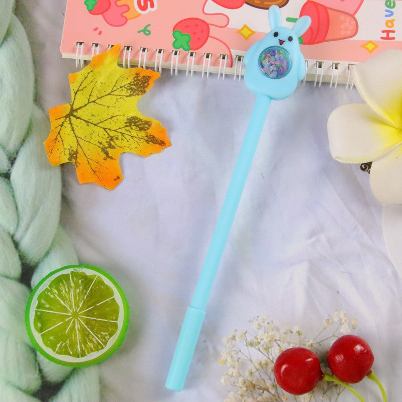 Wholesale Cartoon rabbit sequins neutral pen